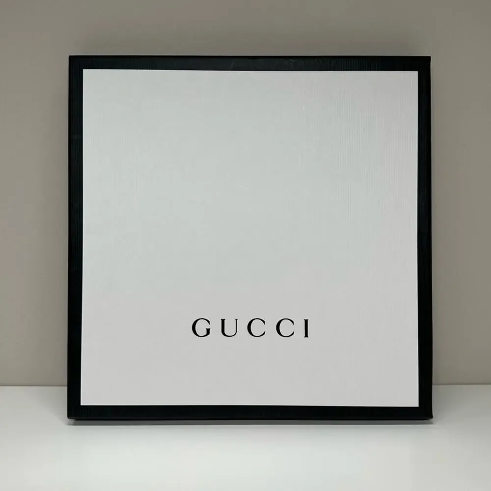 Gucci | Square Flat Gift Box | Black/White | L0.75 x W9.75 x H9.75 inch